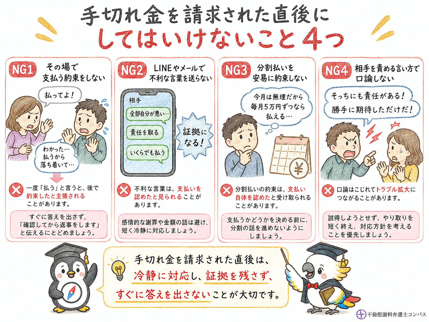 ７章　手切れ金を請求された直後にしてはいけないこと